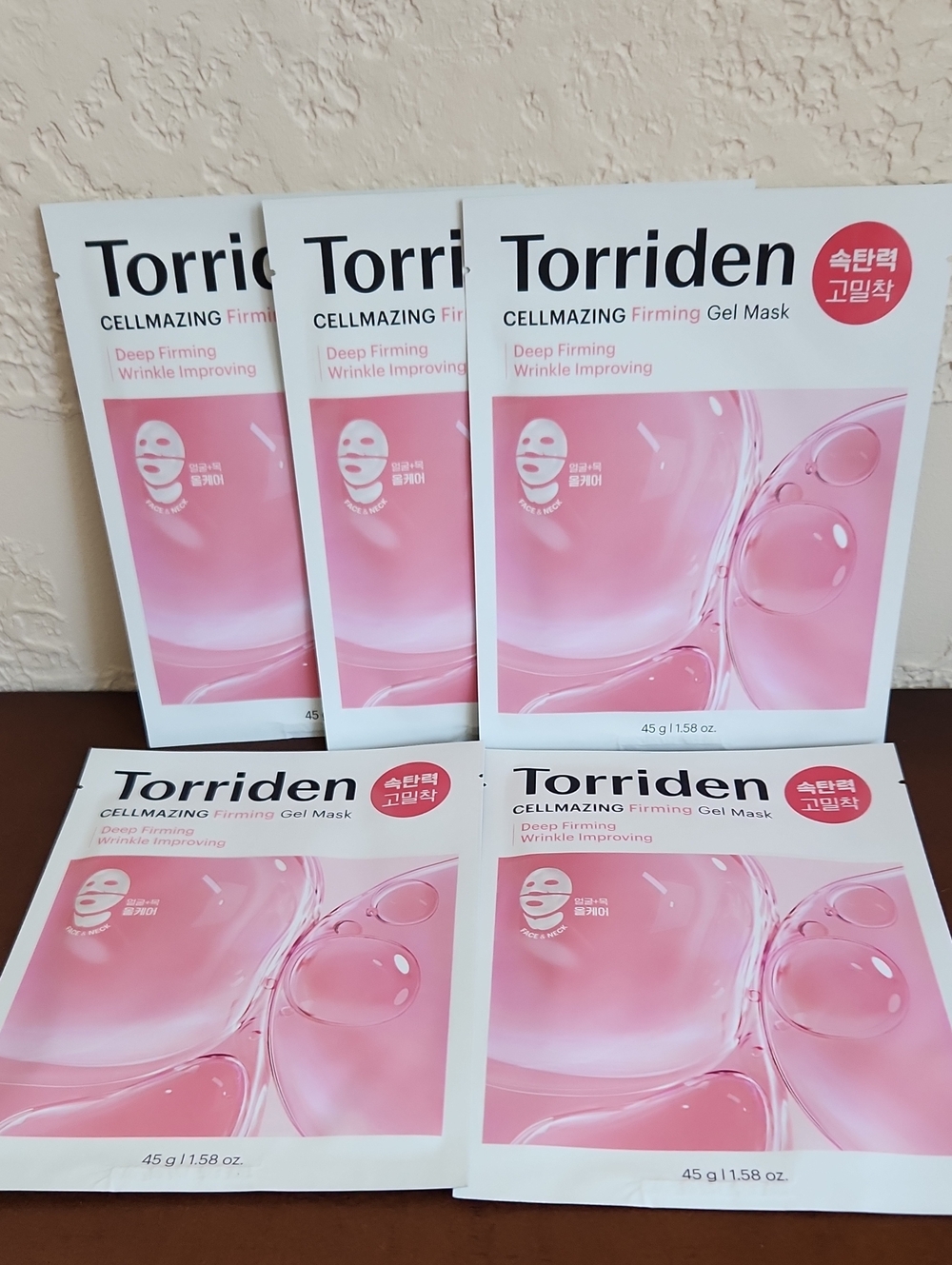 5 Count Torriden Cellmazing Firming Gel Mask, Face & Neck Hydrogel Sheet Mask
